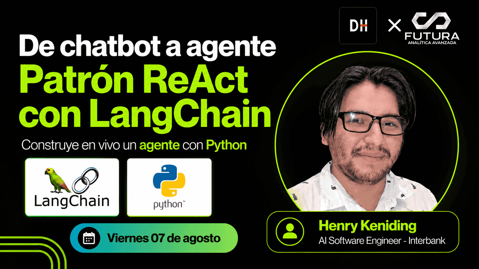 Imagen del curso De Chatbot a agente: Implementa el patrón de ReAct con Langchain